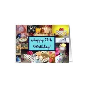  Collage 77th Birthday Card Card Toys & Games