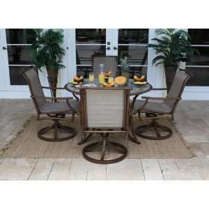  Chub Cay Patio 5 Piece Table and Rocking Chair Set: Patio 