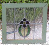   Stained Glass Window Arts & Crafts Era circa 1910 Suffragette Colors
