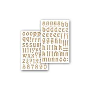  Gcd Studios   Splendor Chipboard Alphabet Aged Wood 
