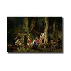   The Pilgrims From The Abbey Of St Odile Giclee Print