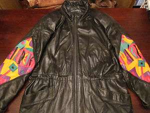 VTG Mens Marc Buchanan Pelle Pelle Supple Leather Coat Jacket Swag Sz 