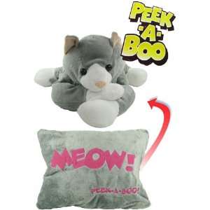  Plush Pillow Peek A Boo Animal   Cat