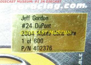 JEFF GORDON DUPONT #24 1:32 ELITE RCCA DIECAST RARE  
