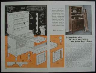 Welsh China Cupboard Dresser Hutch How To build PLANS  