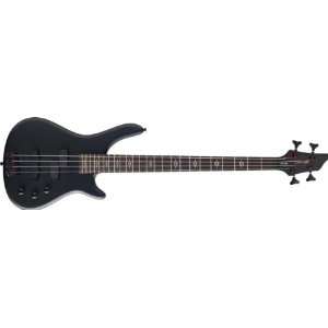   String Fusion Electric Bass Guitar   Gothic Black Musical Instruments