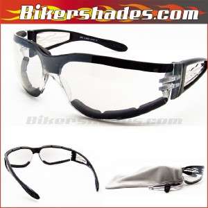   cushioned motorcycle day night biker glasses sunglasses eyewear  