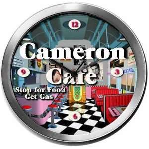  CAMERON 14 Inch Cafe Metal Clock Quartz Movement: Kitchen 