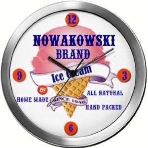  NOWAKOWSKI 14 Inch Ice Cream Metal Clock Quartz Movement 