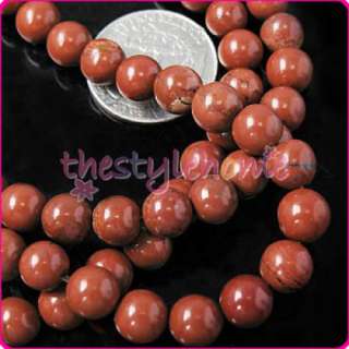 Red Jasper Round Gemstone Loose Beads 15 x 2 Strands  