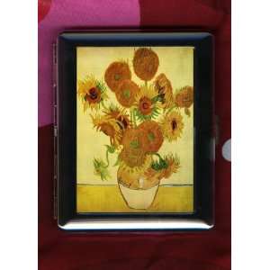  Vincent van Gogh ID CIGARETTE CASE Still Life Sunflowers 