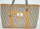 DKNY T&C with Turnlock Tote Business Travel Handbag Bag Purse 