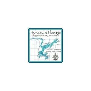  Holcombe Flowage 4.25 Square Absorbent Coaster: Kitchen 