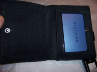 Kenneth Cole Reaction Small Black Leather Wallet  