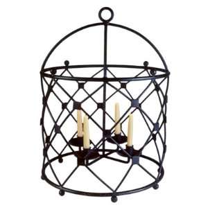  Luxe Iron Indoor/Outdoor Candle Chandelier Colonial: Home 