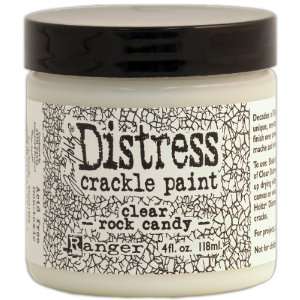   Ink   Tim Holtz   Distress Crackle Paint   Clear Rock Candy   4 Ounces