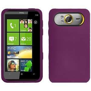  Silicone Jelly Case for HTC HD7   Purple: Cell Phones 