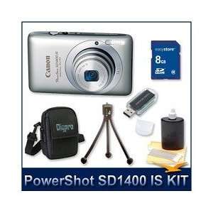 Canon PowerShot SD1400 IS Digital ELPH (Silver) 4180B001, 14.1 