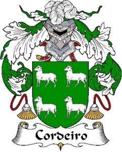 Family Crest 6 Decal  Portuguese  Cordeiro  