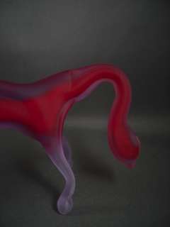Sommerso Murano Pair Of Bulls Satin/Satinized Neodymium Glass Alfredo 