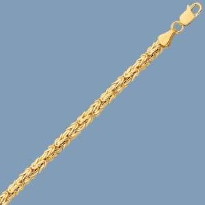 Fancy Byzantine Polished Bracelet 14K Yellow Gold  
