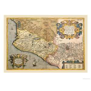   Poster Print by Abraham Ortelius, 16x12:  Home & Kitchen