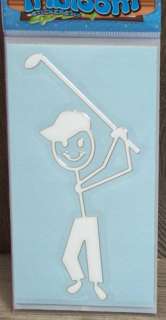 Stickman Golfer, Sticker approx. 5.25  