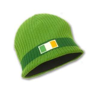  Asbri,STORM BEANIE   Knitted Hat Ireland Flag   Adult size 