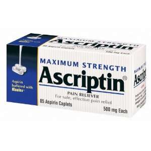  Ascriptin Pain Reliever, Maximum Strength, 500 Mg, 85 