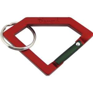  Diamond Carabiner Rock Keychain Red/Green: Sports 