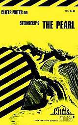 The Pearl Cliffnotes by John Steinbeck 1968, Paperback  