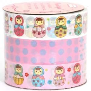  Sticky Tape set with matryoshka dolls: Toys & Games