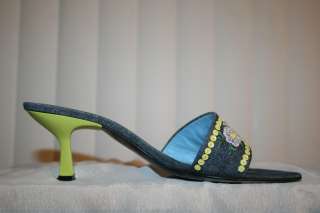 DOLCE & GABBANA Women Sequin Slipper Jean Shoes Sz 8  