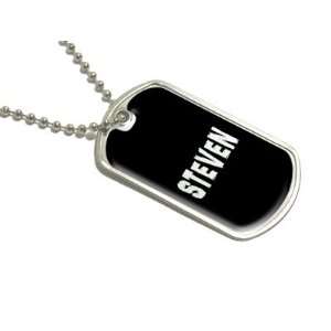 Steven   Name Military Dog Tag Luggage Keychain
