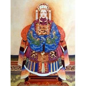  Painting by Stephen Reid of Empress Dowager of China Tzu 