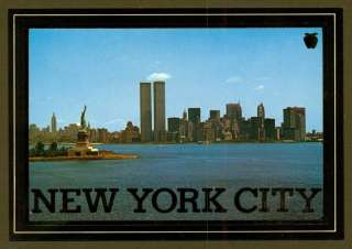 Y8837 Statue of Liberty Postcard, New York City, WTC  