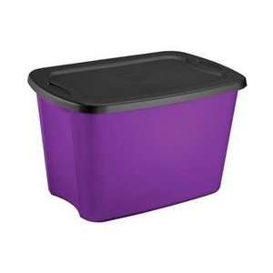  Sterilite 18 Gallon Purple & Black Storage Tote: Home 