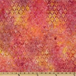  44 Wide Tonga Batik Pink Lemonade Steeples Cosmo Fabric 