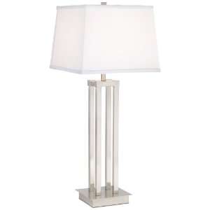  Brushed Steel 4 Column Table Lamp