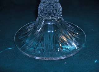 Large Crystal Pressed Glass 3 Lite Candelabra Austrian  