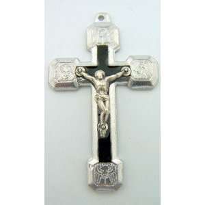 Stations of the Cross Jesus Cross Crucifix Silver Plated Rare Made in 