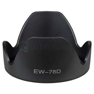 EW 78D Lens Hood+Lens Cap Holder Strap for Canon T3i T2i T1i T3 18 200 