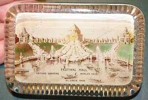 1904 Louisiana Purchase Exposition St Louis Worlds Fair Glass Scenic 