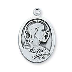  Scapular Sterling Oval Relief Medal Jewelry
