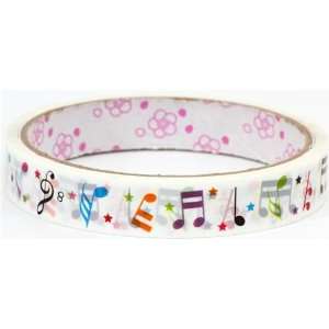    white Deco Scotch Tape colourful musical notes kawaii Toys & Games