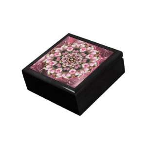  Pink Tea Rose Kaleidoscope Jewelry Box: Kitchen & Dining