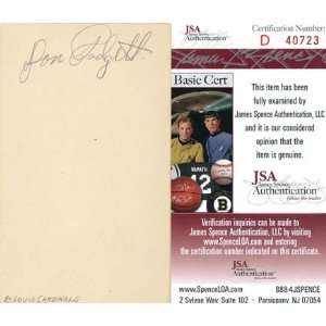 Don Padgett Autographed 3x5 Card   St. Louis Cardinals (James Spence 