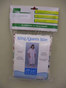 King/Queen Patient Hospital GOWN 3XLG PRINT Tie Back!  