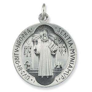 St Benedict Medal in 14k Yellow Gold