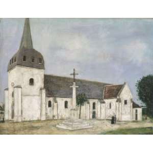   Reproduction   Maurice Utrillo   24 x 18 inches   Church at St Hilaire